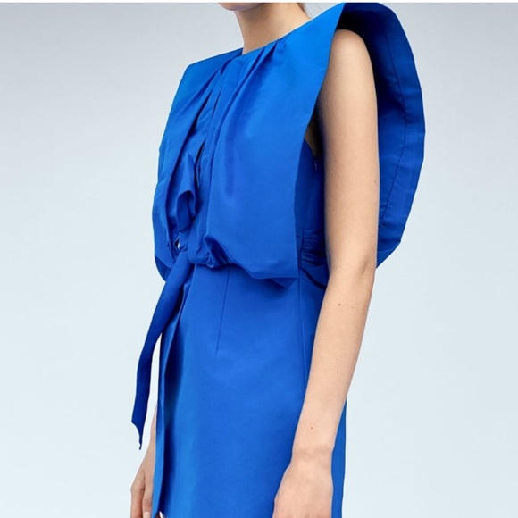 ZARA NEW WOMAN VOLUMINOUS TOP DRESS LIMITED EDITION BLUISH REF: 3377/660 - Picture 7 of 11